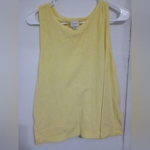 a new day XL women's terei cloth tank top yellow NWOT